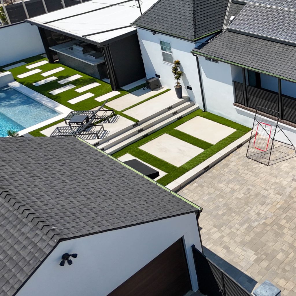 Interlocking paver driveway remodeling in Westlake Village, CA by Exodus Construction & Remodeling